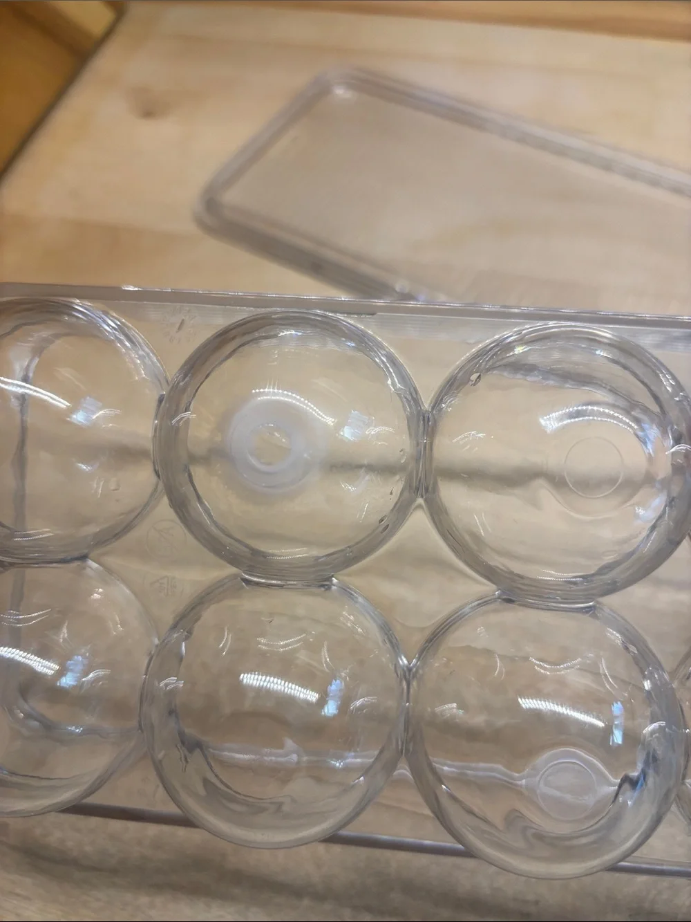 Clear Plastic Egg Storage Tray - 'EGGS' Label